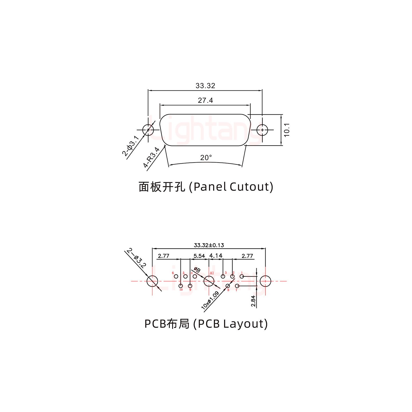 11W1母PCB直插板/鉚魚(yú)叉7.0/大電流30A