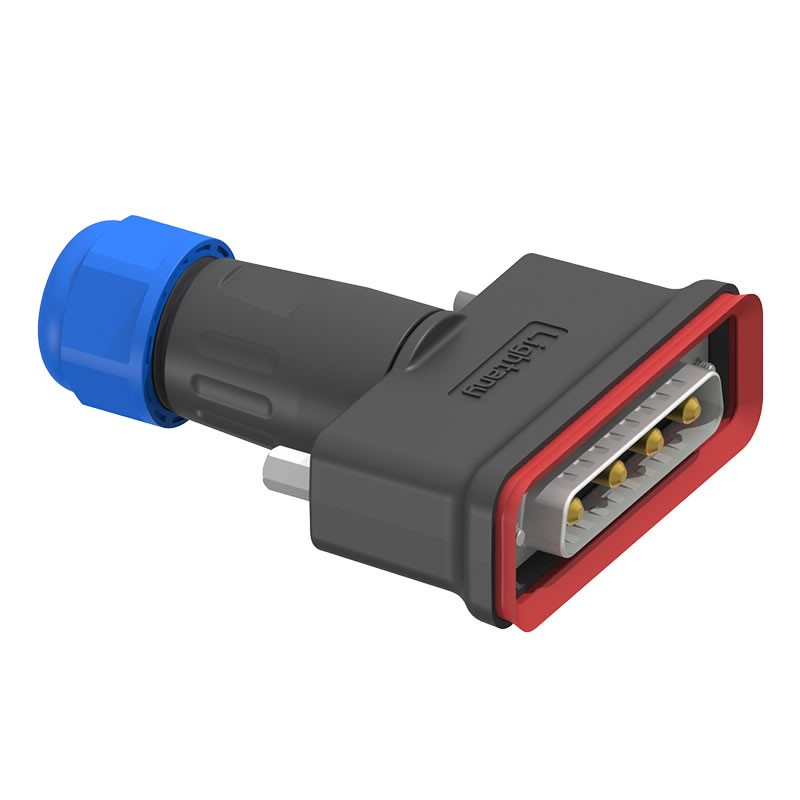 4W4公頭焊線+防水接頭/線徑5~11mm/大電流40A