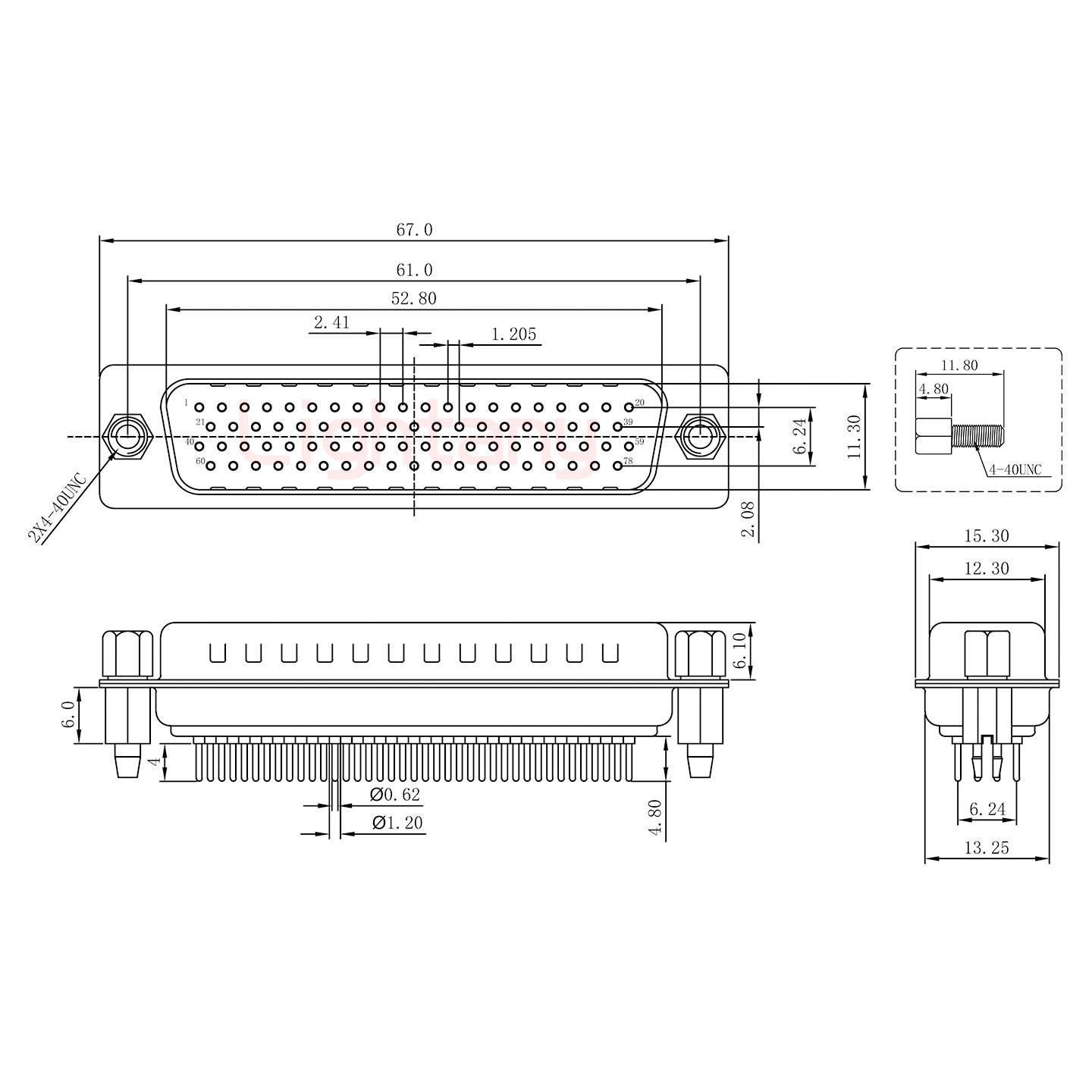 HDP78 公 直插板 鉚魚(yú)叉6.0 鎖螺絲 車(chē)針